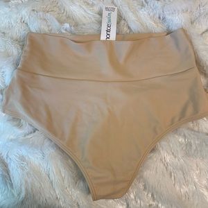 Montce Swim cream sphynx high rise bikini bottom